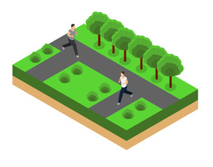 Jogging in the park isometrics