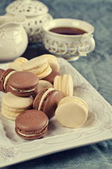 Brown and beige macaroon