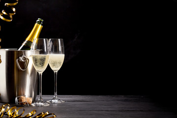 Sparkling champagne for a romantic celebration