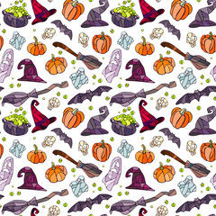 Halloween items pattern.