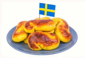 Traditional Swedish saffron cakes