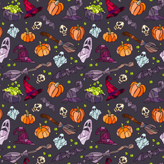 Halloween items pattern.