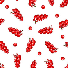 Nice seamless pattern made of hand drawn red currant.