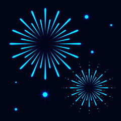 Colorful firework abstract background