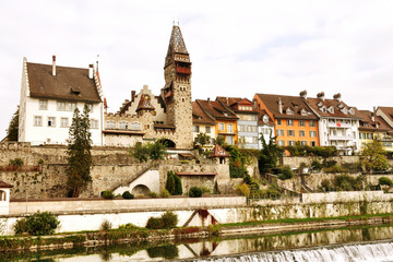 Bremgarten, Switzerland - old town and Reuss river