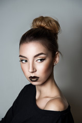 Fototapeta premium Portrait of beautiful sensual girl