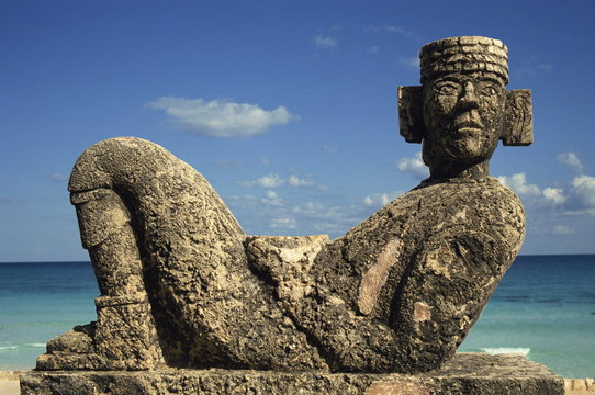 Statue of Chac-Mool, Cancun, Quitana Roo, Mexico