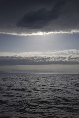 Moody sky over ocean