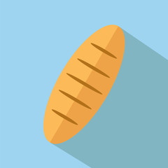 Loaf illustration on blue background .
