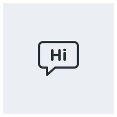 Hi icon, hello icon