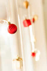 Christmas decoration, red balls.