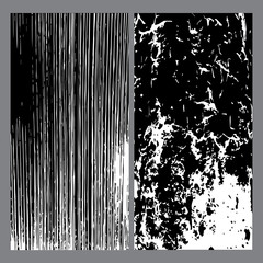 Set of black grunge texture background