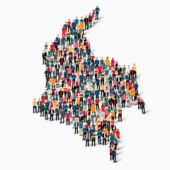 people map country Colombia vector