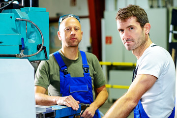 two worker in factory