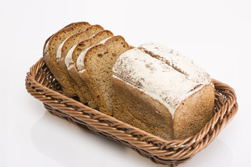 Bread flour sprinkled in the form of bricks