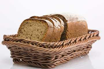 Bread flour sprinkled in the form of bricks
