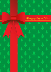 card design with ribbon background Gift box