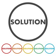 Solution icon, button 