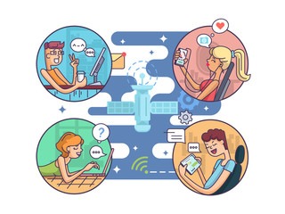 Communication people at distance