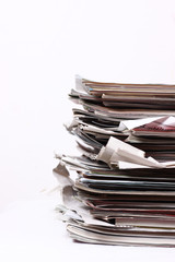 stack of newspapers