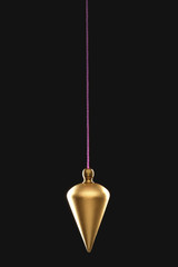 Pendulum on string black background