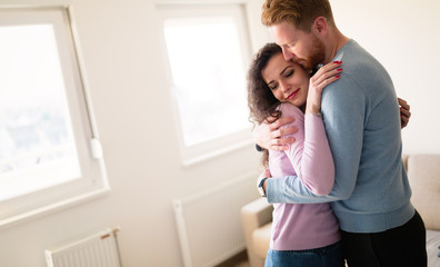 Couple moving into their new house