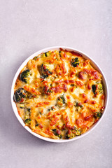 Broccoli cheese pasta bake