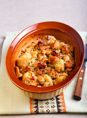 Cauliflower and chicken breast bake