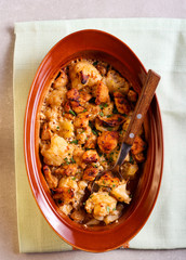 Cauliflower and chicken breast bake