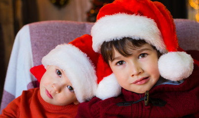 Face, Christmas hat, close up, fun