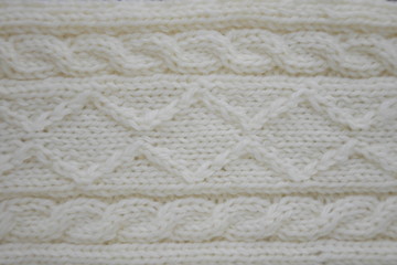 Aran woolen knitting pattern background