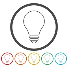Lamp icon, light bulb icon