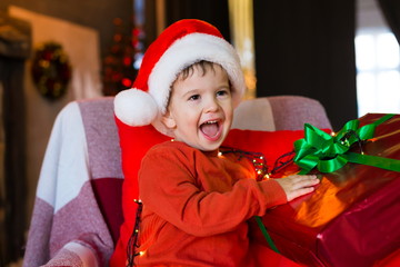  Face, Christmas hat, tree, gift, fun