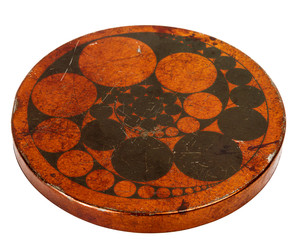 Rusty round metal plate