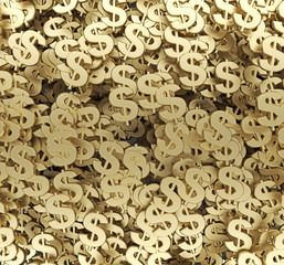 dollar symbol background 3d rendering