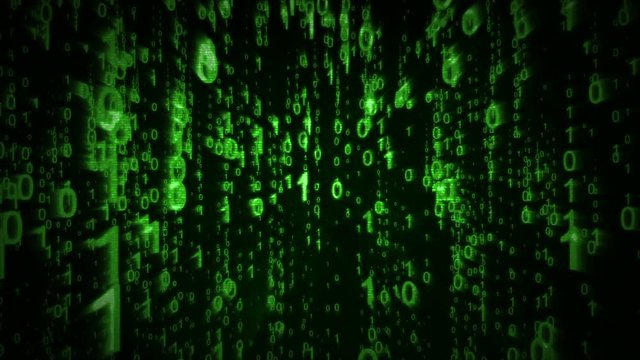 Matrix Falling Code Binary Seamless Loop