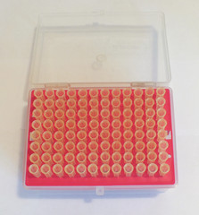 Isolated box of yellow laboratory tips
