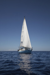 Sailboat on ocean