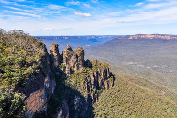 Three sisters rocks in Blue Mountains, Australia
