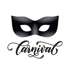 Mask carnival text for Mardi Gras masquerade festival