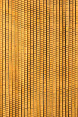 Wooden planks stitched with threads