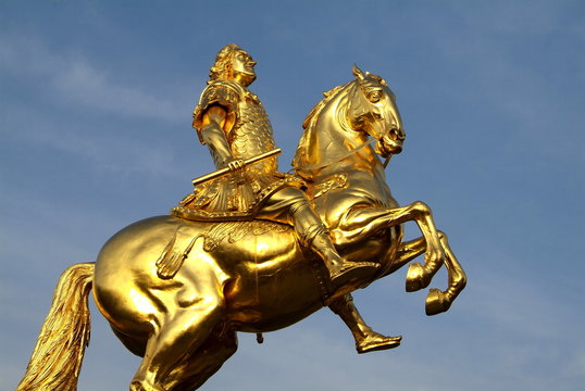 Golden Rider, Neustadter Markt, Dresden, Saxony, Germany