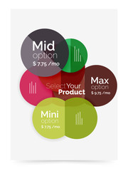 Business layout - select your product with sample options
