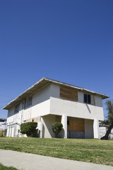 Exterior of an abandoned building