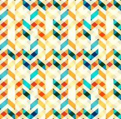 Multicolor chevron style seamless pattern. Arrows texture. Geometric Vector illustration.