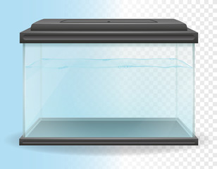 Obraz premium transparent aquarium vector illustration
