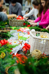 the manufacture of Christmas wreath