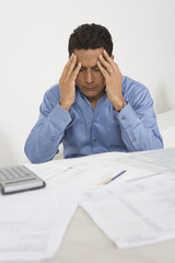 Man anxious over his personal finances