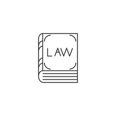 Law book line icon