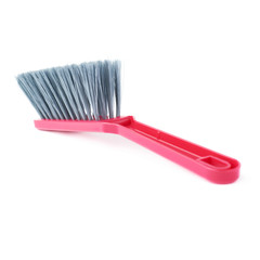 Single plastic brush isolated over white background